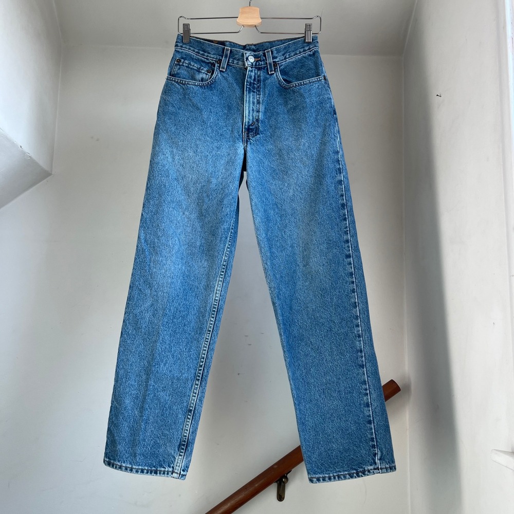 Vintage Levis 550 Student Jeans Blue Relaxed Fit Loose Leg Denim 90s Size 28